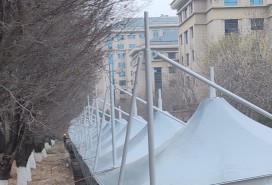 昌吉張拉膜車棚項目